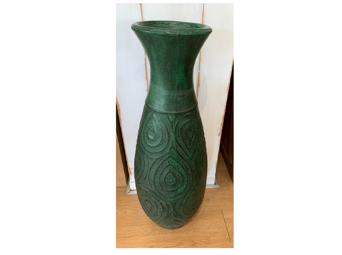 GREEN CERAMIC VASE 100 CM