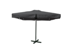 UMBRELLA 4x4m Alu Anthracite/Fabric Beige(250gr)/with base (heavy duty)