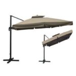 UMBRELLA Telescopic HANGING 3x3m Alu
